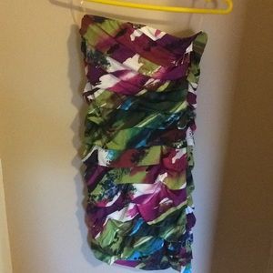 Strapless knee length dress